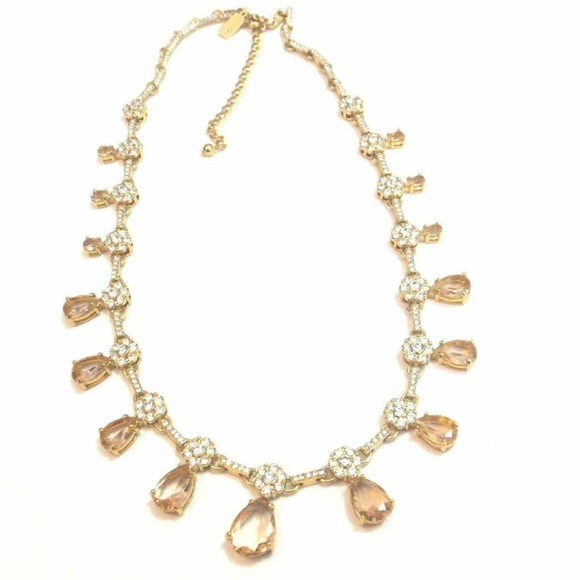 Kate Spade At First Blush Flower Necklace Crystal Stunning wedding - Picture 4 of 5